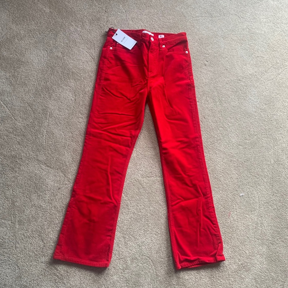 RE/DONE NWT RED VELVET FLARE JEANS